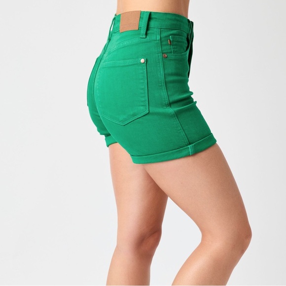 NWT Judy blue 150283 green high waist tummy control shorts - Picture 8 of 10